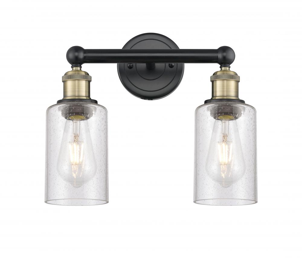 Clymer - 2 Light - 13 inch - Black Antique Brass - Bath Vanity Light