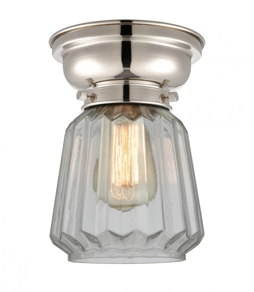 Chatham - 1 Light - 7 inch - Polished Nickel - Flush Mount