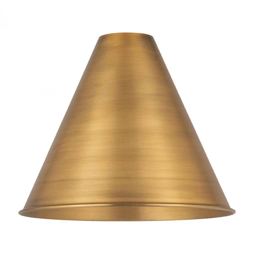 Berkshire Light 16 inch Brushed Brass Metal Shade