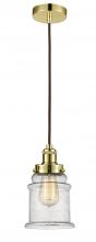 Innovations Lighting 100GD-10BR-1H-GD-G184 - Edison - 1 Light - 8 inch - Gold - Cord hung - Mini Pendant