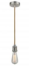 Innovations Lighting 100SN-10CR-1SN - Edison - 1 Light - 2 inch - Satin Nickel - Cord hung - Mini Pendant