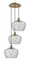 Innovations Lighting 113B-3P-AB-G92-L - Fenton - 3 Light - 18 inch - Antique Brass - Cord Hung - Multi Pendant