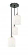 Innovations Lighting 113B-3P-BAB-G559-8GWH - Bridal Veil - 3 Light - 12 inch - Black Antique Brass - Cord Hung - Multi Pendant