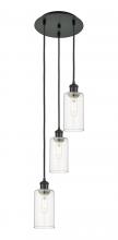 Innovations Lighting 113B-3P-BK-G434-7CL - Crown Point - 3 Light - 13 inch - Matte Black - Multi Pendant