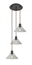 Innovations Lighting 113B-3P-OB-G132 - Orwell - 3 Light - 15 inch - Oil Rubbed Bronze - Cord Hung - Multi Pendant