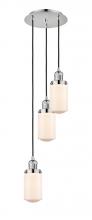 Innovations Lighting 113F-3P-PN-G311 - Dover - 3 Light - 11 inch - Polished Nickel - Cord hung - Multi Pendant