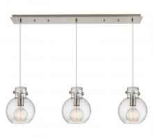  123-410-1PS-SN-G410-8SDY - Newton Sphere - 3 Light - 40 inch - Brushed Satin Nickel - Cord hung - Linear Pendant