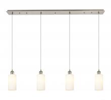  124B-4P-SN-G434-7WH - Crown Point - 4 Light - 49 inch - Brushed Satin Nickel - Linear Pendant