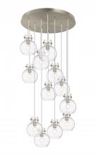  126-410-1PS-SN-G410-8CL - Newton Sphere - 12 Light - 27 inch - Brushed Satin Nickel - Multi Pendant