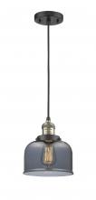 Innovations Lighting 201C-BAB-G73 - Bell - 1 Light - 8 inch - Black Antique Brass - Cord hung - Mini Pendant