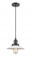  201C-OB-G1 - Halophane - 1 Light - 9 inch - Oil Rubbed Bronze - Cord hung - Mini Pendant