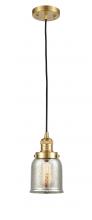  201C-SG-G58 - Bell - 1 Light - 5 inch - Satin Gold - Cord hung - Mini Pendant