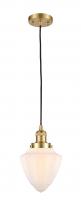 Innovations Lighting 201C-SG-G661-7 - Bullet - 1 Light - 7 inch - Satin Gold - Cord hung - Mini Pendant