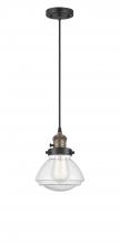 Innovations Lighting 201CSW-BAB-G324 - Olean - 1 Light - 7 inch - Black Antique Brass - Cord hung - Mini Pendant