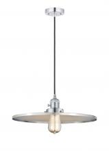 Innovations Lighting 201CSW-PC-MFR-PC-16 - Appalachian - 1 Light - 16 inch - Polished Chrome - Cord hung - Mini Pendant