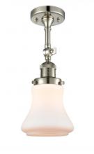 Innovations Lighting 201F-PN-G191 - Bellmont - 1 Light - 6 inch - Polished Nickel - Semi-Flush Mount