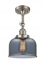 Innovations Lighting 201F-SN-G73 - Bell - 1 Light - 8 inch - Brushed Satin Nickel - Semi-Flush Mount