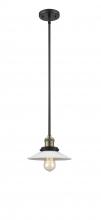  201S-BAB-G1 - Halophane - 1 Light - 9 inch - Black Antique Brass - Stem Hung - Mini Pendant