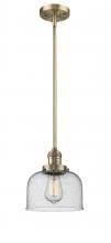  201S-BB-G74 - Bell - 1 Light - 8 inch - Brushed Brass - Stem Hung - Mini Pendant