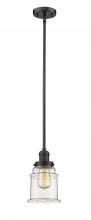  201S-OB-G182 - Canton - 1 Light - 7 inch - Oil Rubbed Bronze - Stem Hung - Mini Pendant