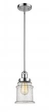  201S-PC-G184 - Canton - 1 Light - 7 inch - Polished Chrome - Stem Hung - Mini Pendant