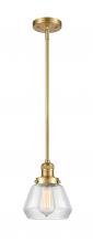  201S-SG-G172 - Fulton - 1 Light - 7 inch - Satin Gold - Stem Hung - Mini Pendant