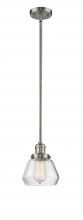  201S-SN-G172 - Fulton - 1 Light - 7 inch - Brushed Satin Nickel - Stem Hung - Mini Pendant