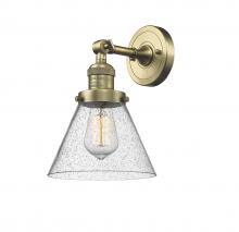  203-AB-G44 - Cone - 1 Light - 8 inch - Antique Brass - Sconce