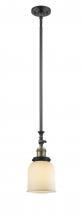  206-BAB-G51 - Bell - 1 Light - 5 inch - Black Antique Brass - Stem Hung - Mini Pendant