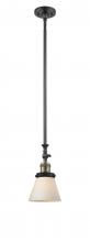  206-BAB-G61 - Cone - 1 Light - 6 inch - Black Antique Brass - Stem Hung - Mini Pendant