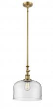  206-BB-G72-L - Bell - 1 Light - 12 inch - Brushed Brass - Stem Hung - Mini Pendant