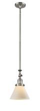  206-SN-G41 - Cone - 1 Light - 8 inch - Brushed Satin Nickel - Stem Hung - Mini Pendant