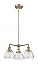  207-AB-G172-LED - Fulton - 3 Light - 22 inch - Antique Brass - Stem Hung - Chandelier