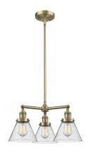 Innovations Lighting 207-AB-G44-LED - Cone - 3 Light - 22 inch - Antique Brass - Stem Hung - Chandelier