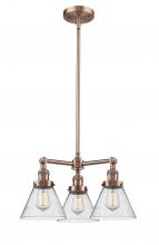 Innovations Lighting 207-AC-G44 - Cone - 3 Light - 22 inch - Antique Copper - Stem Hung - Chandelier