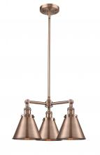  207-AC-M13-AC-LED - Appalachian - 3 Light - 21 inch - Antique Copper - Stem Hung - Chandelier