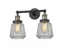  208-BAB-G142 - Chatham - 2 Light - 16 inch - Black Antique Brass - Bath Vanity Light