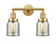  208-SG-G58 - Bell - 2 Light - 15 inch - Satin Gold - Bath Vanity Light