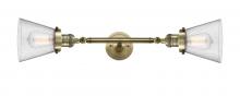  208L-AB-G64 - Cone - 2 Light - 6 inch - Antique Brass - Bath Vanity Light