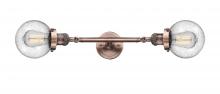  208L-AC-G204-6 - Beacon - 2 Light - 6 inch - Antique Copper - Bath Vanity Light