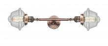  208L-AC-G534 - Oxford - 2 Light - 8 inch - Antique Copper - Bath Vanity Light