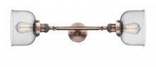  208L-AC-G74 - Bell - 2 Light - 8 inch - Antique Copper - Bath Vanity Light