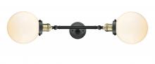  208L-BAB-G201-8 - Beacon - 2 Light - 8 inch - Black Antique Brass - Bath Vanity Light