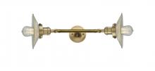  208L-BB-G2 - Halophane - 2 Light - 9 inch - Brushed Brass - Bath Vanity Light