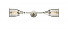  208L-SN-G58 - Bell - 2 Light - 5 inch - Brushed Satin Nickel - Bath Vanity Light