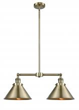 Innovations Lighting 209-AB-M10-AB - Briarcliff - 2 Light - 21 inch - Antique Brass - Stem Hung - Island Light