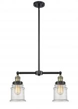  209-BAB-G184 - Canton - 2 Light - 21 inch - Black Antique Brass - Stem Hung - Island Light