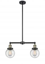  209-BAB-G204-6 - Beacon - 2 Light - 23 inch - Black Antique Brass - Stem Hung - Island Light