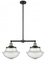  209-BAB-G544 - Oxford - 2 Light - 25 inch - Black Antique Brass - Stem Hung - Island Light