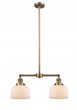  209-BB-G71 - Bell - 2 Light - 21 inch - Brushed Brass - Stem Hung - Island Light